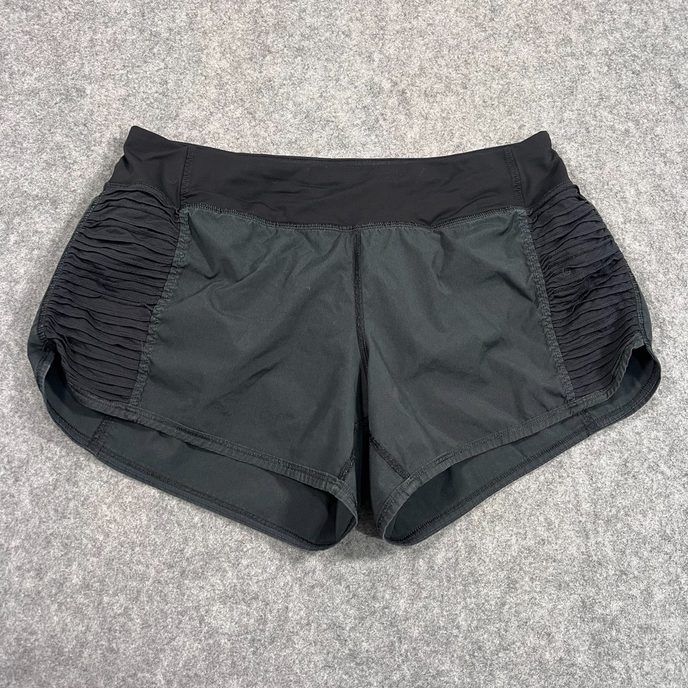 Lululemon Athletica Run: Bright At Night Activewear Ruched Shorts Women's Size 8